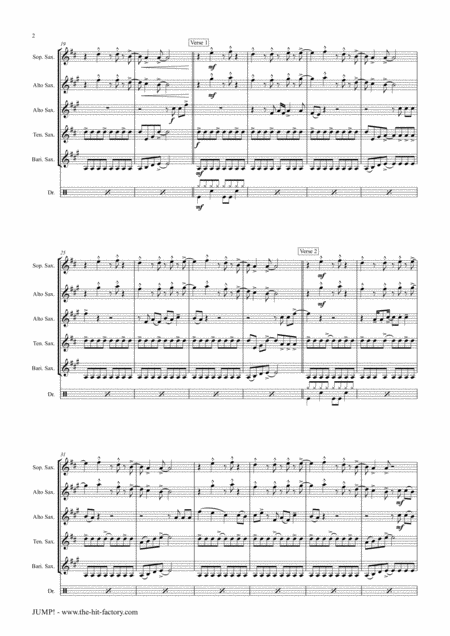 Jump Van Halen Saxophone Quintet Page 2