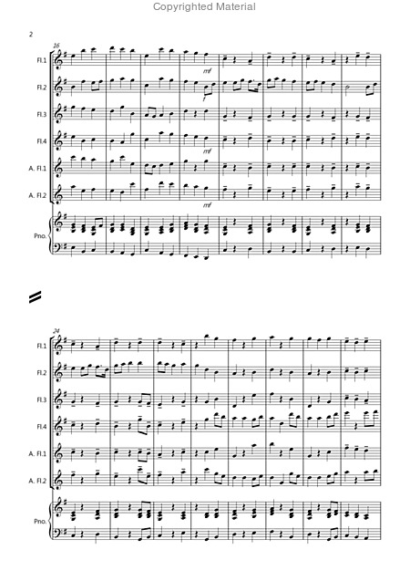 Jupiter Hymn For Flute Quartet Page 2