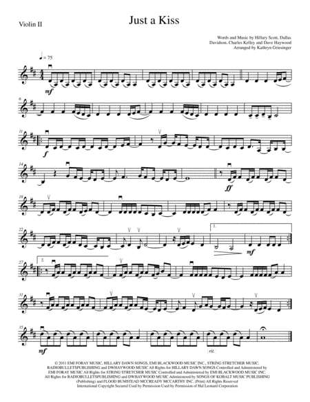 Just A Kiss String Quartet Page 2