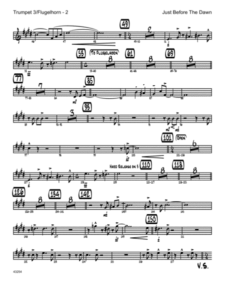 Just Before The Dawn 3rd Bb Trumpet Page 2