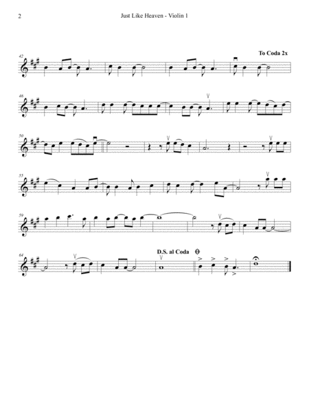 Just Like Heaven String Quartet Page 2