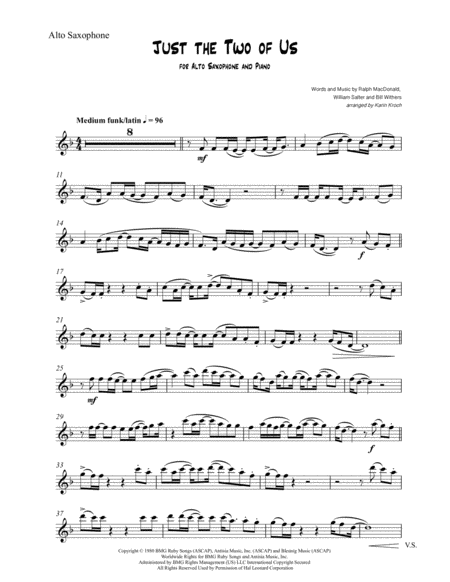 Just The Two Of Us Alto Saxophone And Piano Page 2