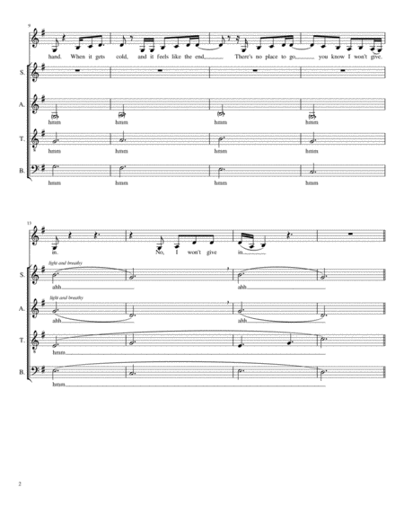 Keep Holding On Satb A Cappella Page 2