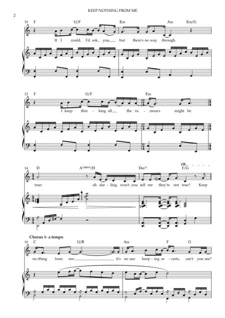 Keep Nothing From Me A Flowing Ballad For Solo Female Voice Piano Page 2