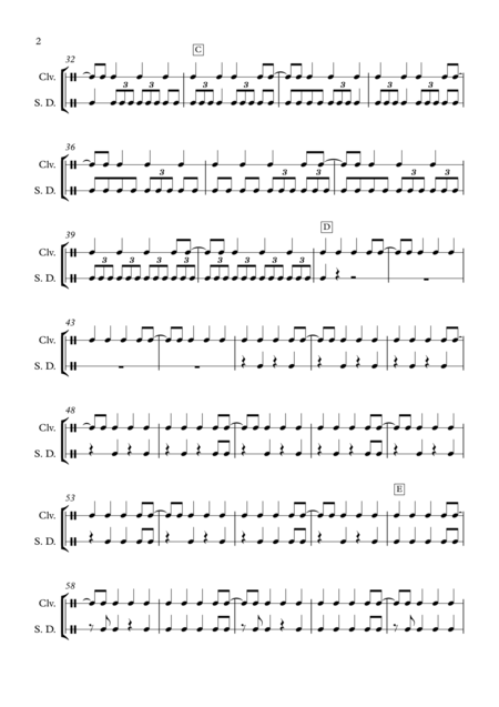 Keep Your Cool For Clave And Snare Drum Page 2