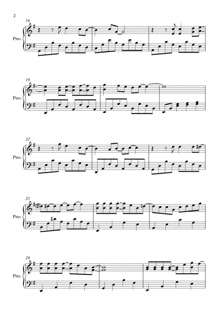 Killing Me Softly With His Song E Minor By Roberta Flack Piano Page 2