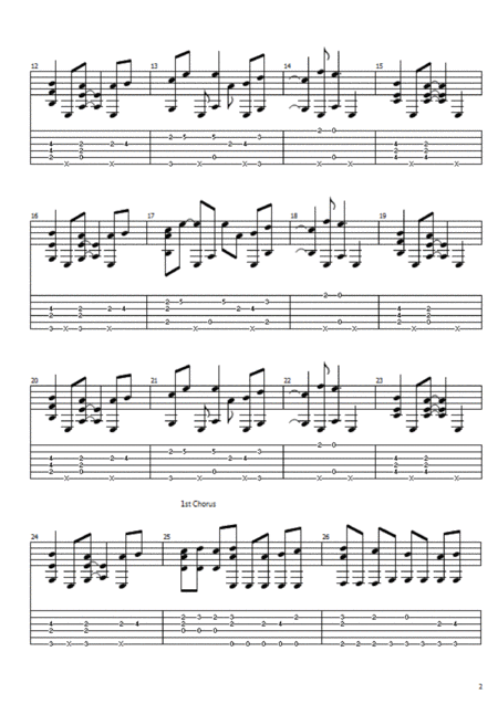 King Of Pain For Solo Fingerstyle Guitar Page 2