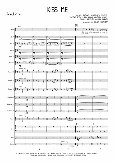 Kiss Me Rea Garvey Big Band Vocal Page 2