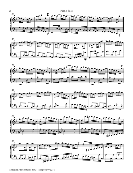 Kleine Klavierstcke Nr 2 In D Minor For Piano Solo Page 2