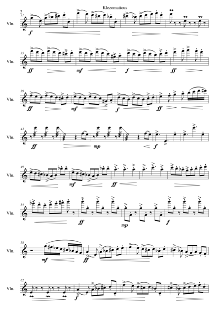 Klezomaticus For Violin Solo Page 2