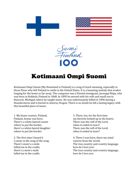 Kotimaani Ompi Suomi My Homeland Is Finland For Brass Quintet Page 2