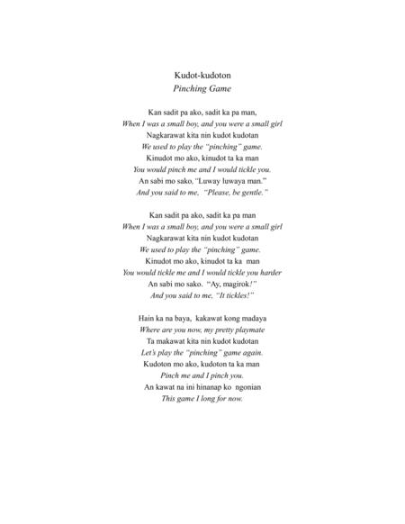 Kudot Kudoton Filipino Folksong From The Bikol Region Satb A Cappella Page 2