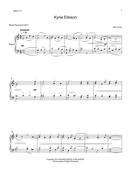 Kyrie Eleison From Missa Resurrexit Page 2