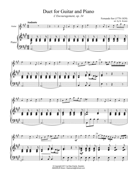 L Encouragement Op 34 For Guitar And Piano A Major Page 2