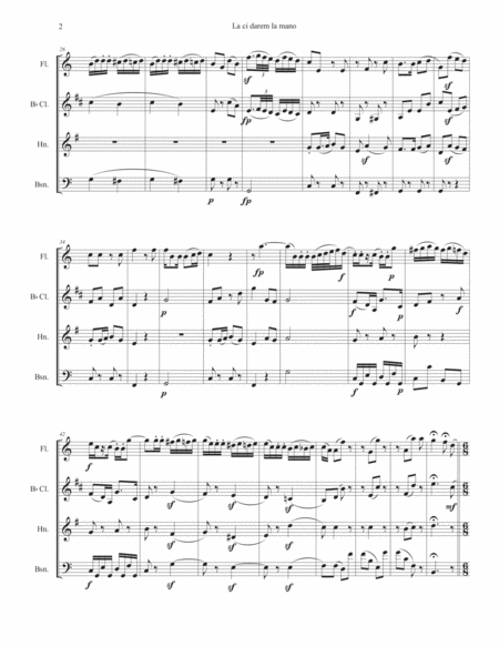 La Ci Darem La Mano For Wind Quartet Page 2