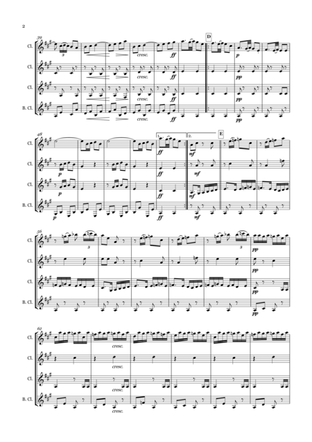 La Entra De La Mutra Pasodoble For Clarinet Quartet Page 2