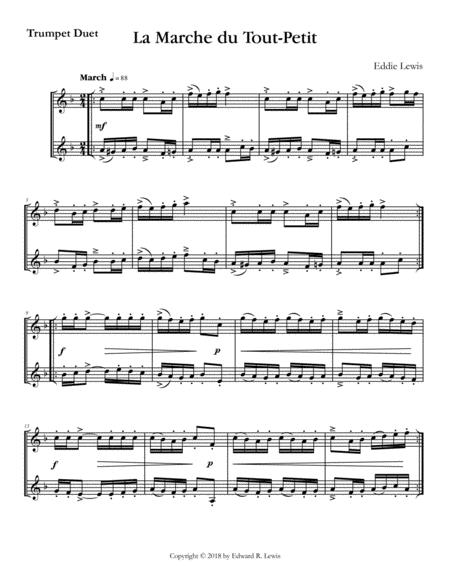 La Marche Du Tout Petit For Trumpet Duet Page 2