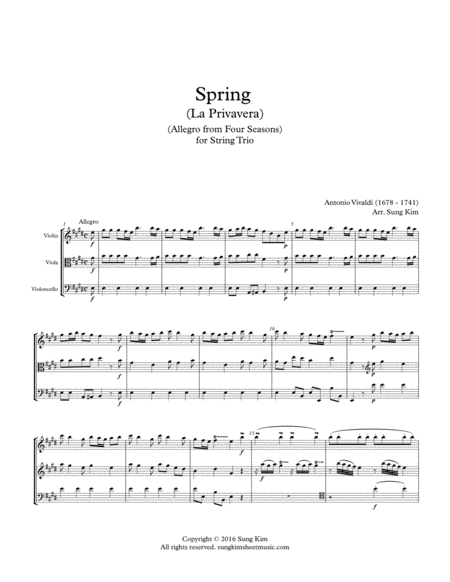 La Primavera For String Trio Page 2
