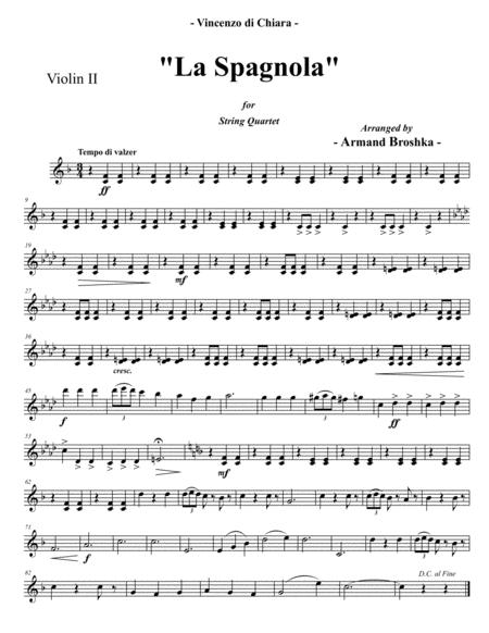 La Spagnola Vincenzo Di Chiara Arranged For String Quartet Page 2