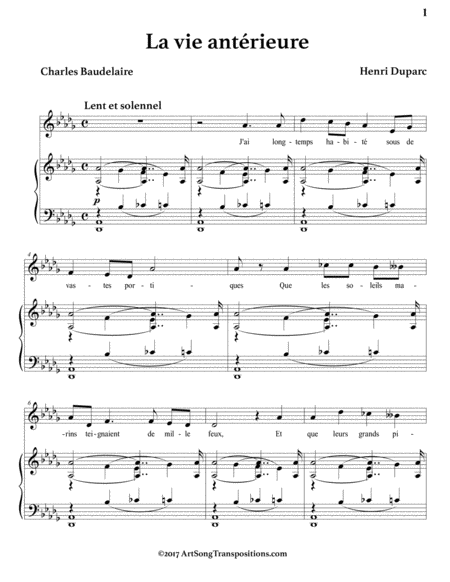 La Vie Antrieure D Flat Major Page 2