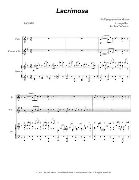 Lacrimosa Duet For Flute And Bb Clarinet Page 2