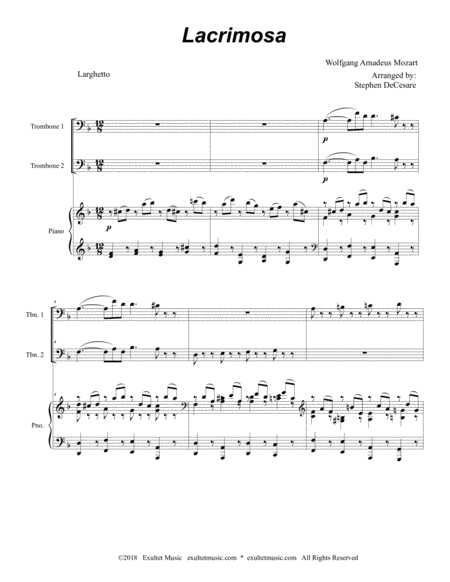 Lacrimosa Trombone Duet Page 2