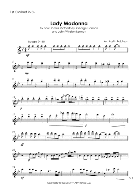 Lady Madonna Clarinet Quintet Page 2