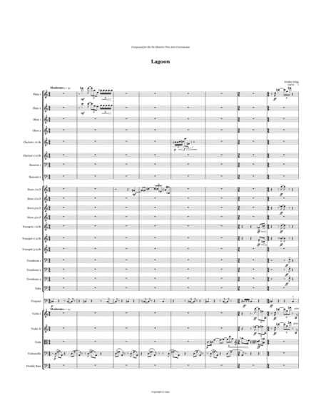 Lagoon 12 Tone Work For Orchestra Page 2