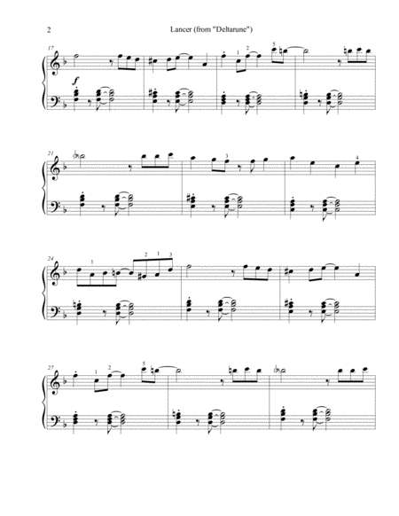 Lancer From Deltarune Easy Piano Page 2