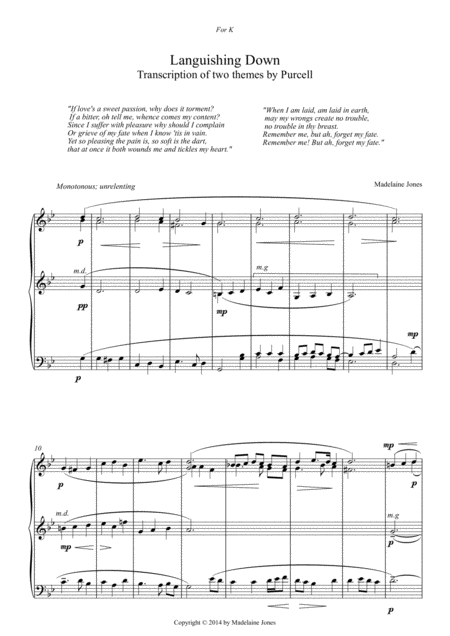 Languishing Down Transcription Of Two Themes By Purcell 2014 Page 2