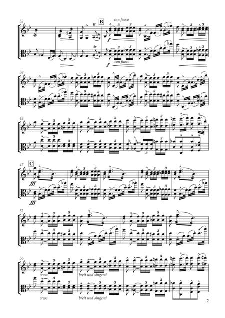 Largo Espressivo From Suite Op 16 For Violin Viola Page 2