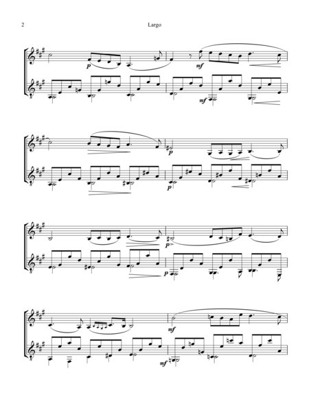 Largo From Op 65 For Violin And Guitar Page 2