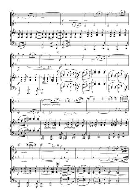 Largo From Trio Op 28 For Violin Viola Piano Page 2