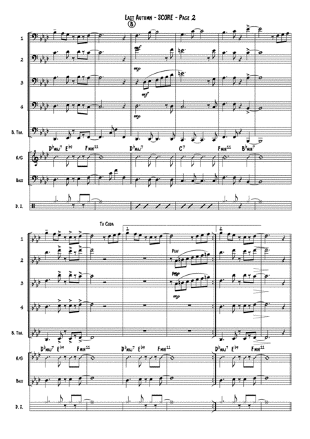 Last Autumn For Jazz Trombone Quintet And Rhythm Section Page 2