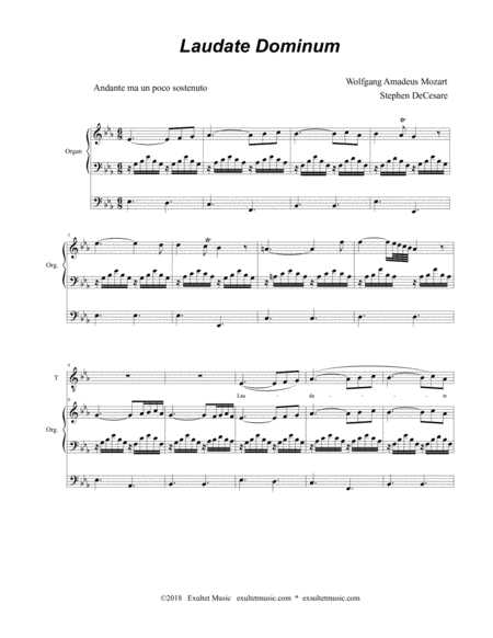 Laudate Dominum Duet For Soprano Tenor Solo Organ Accompaniment Page 2