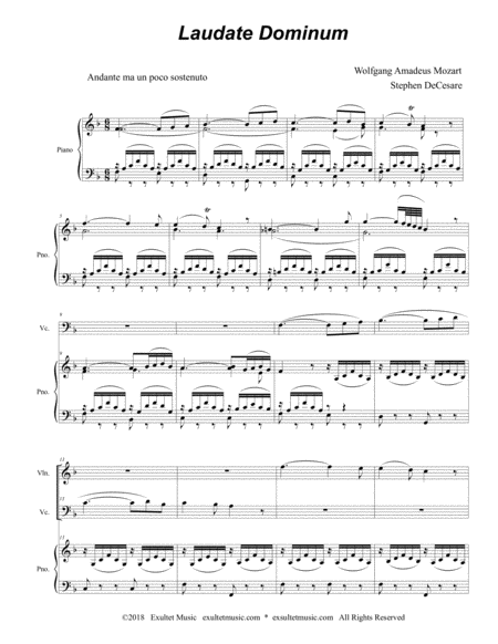 Laudate Dominum Duet For Violin Cello Piano Accompaniment Page 2