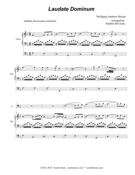 Laudate Dominum For Cello Solo Organ Accompaniment Page 2