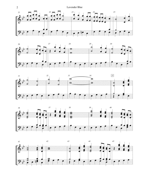 Lavender Blue For 3 Octave Handbell Choir Page 2