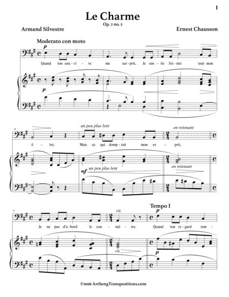 Le Charme Op 2 No 2 A Major Bass Clef Page 2