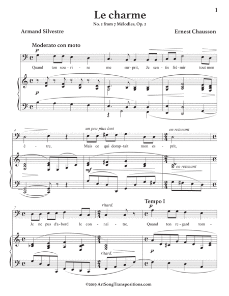 Le Charme Op 2 No 2 Transposed To C Major Bass Clef Page 2