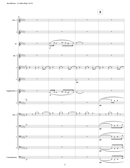 Le Gibet Gaspard De La Nuit For Double Reed Choir Flue 2 Piccolos Page 2