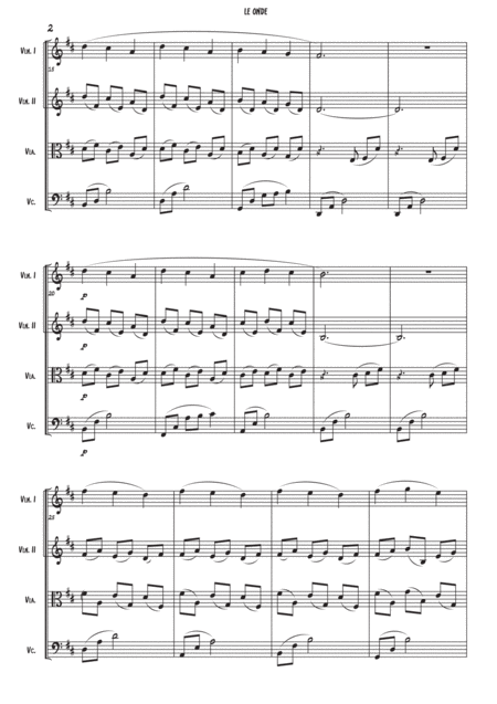 Le Onde String Quartet Page 2