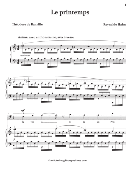 Le Printemps C Major Bass Clef Page 2