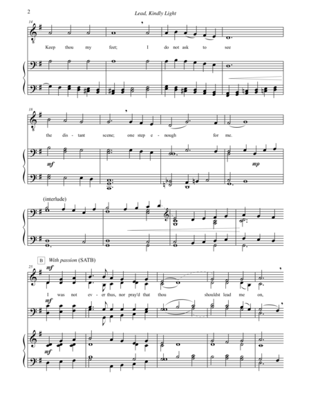 Lead Kindly Light Satb Page 2