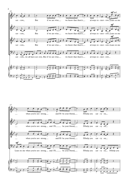 Lean On Me Satb Page 2