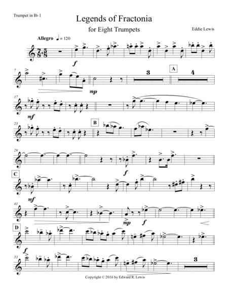 Legends Of Fractonia For Trumpet Octet By Eddie Lewis Page 2