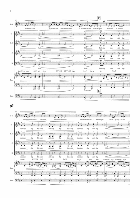 Leningrad Choir Ssab With Soloist Piano Accompaniment And Optional Electric Bass Guitar Page 2