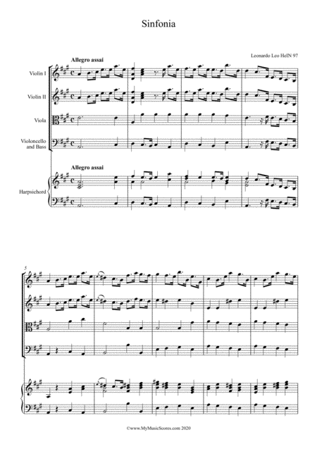Leonardo Leo Sinfonia In A Major For String Orchestra Page 2