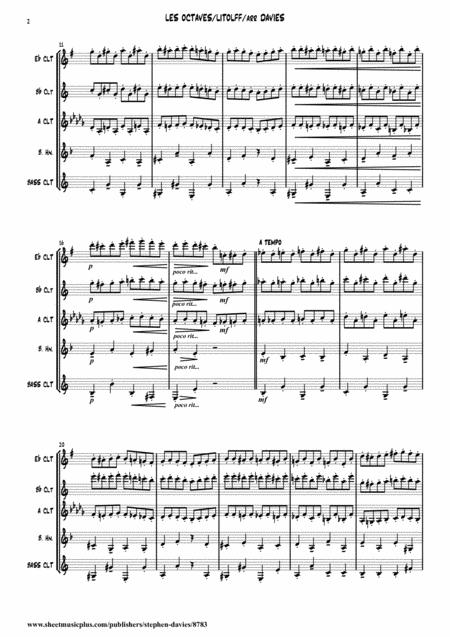 Les Octaves Based On Op 106 By Henry Litolff For Mixed Clarinet Quartet Page 2