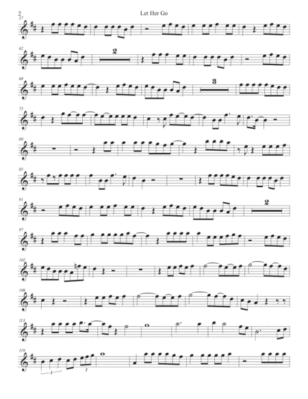 Let Her Go Alto Sax Page 2